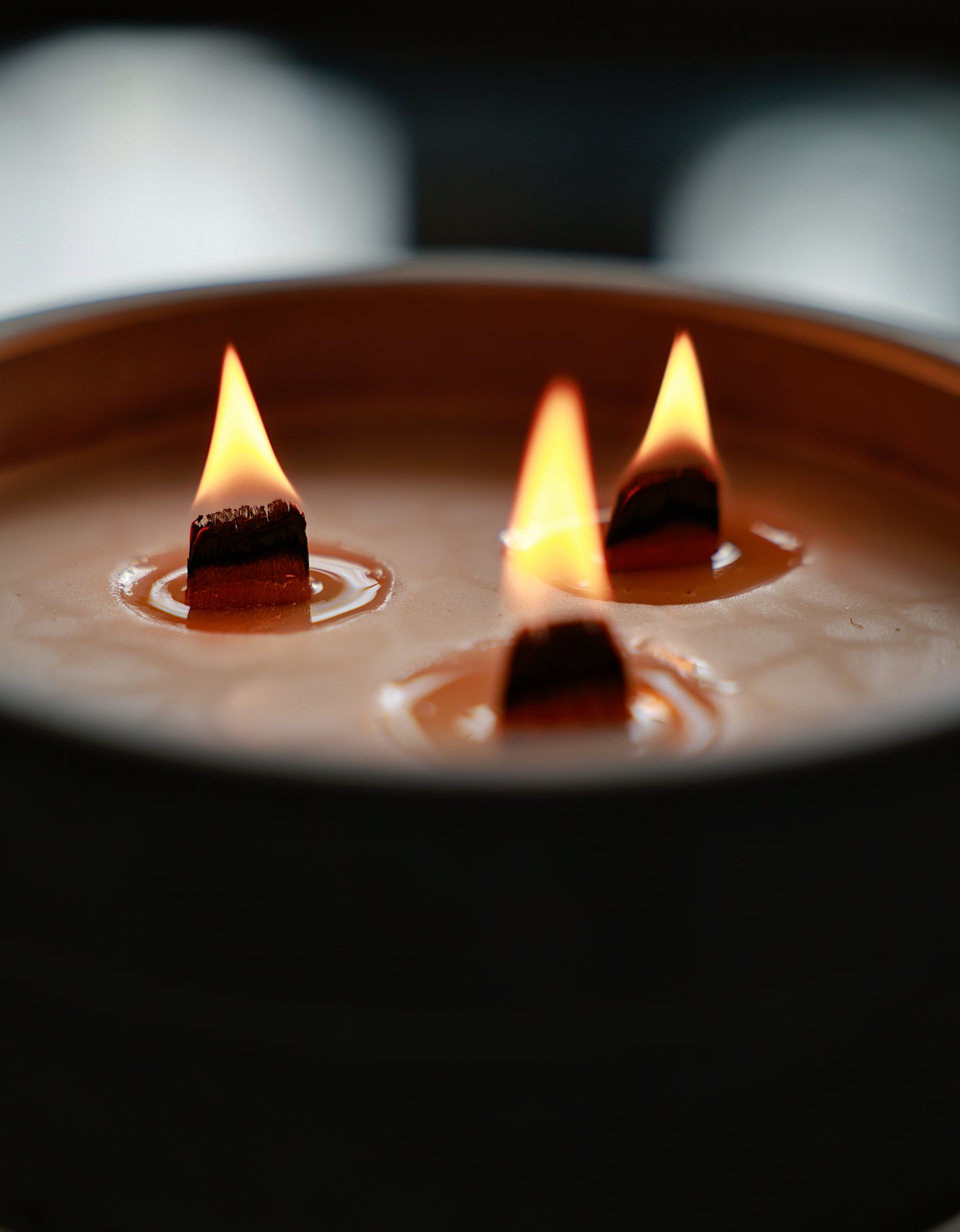 Wooden Wick Concrete Candle - Patchouli & Dark Amber