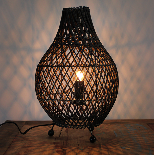 Rattan Black Table Lamps