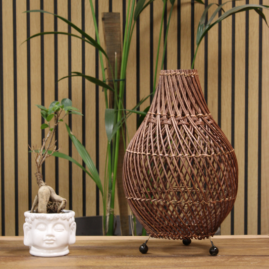 Rattan Brown Table Lamps
