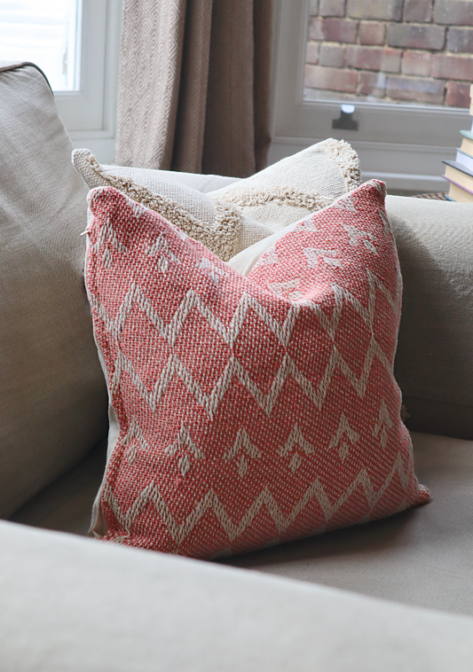 Classic Cushion Cover - Jaggered Pink - 40x40cm